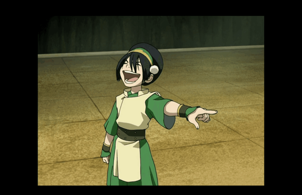 Toph voiced by Jessie Flower in Avatar: The Last Airbender