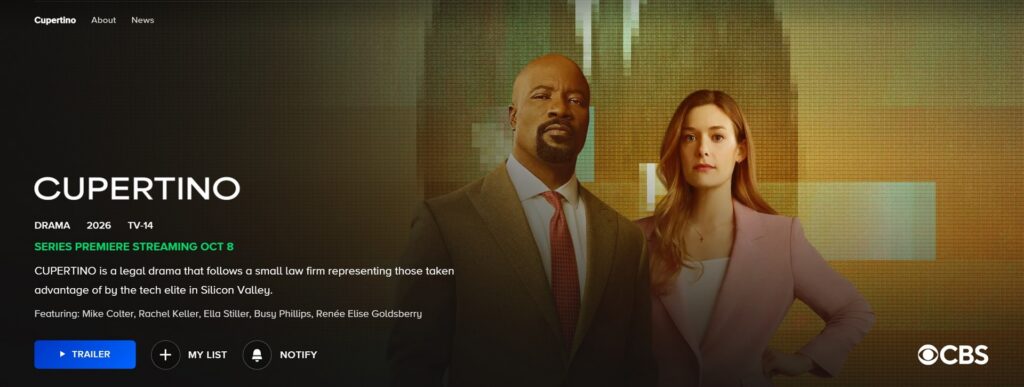 CBS' Cupertino streaming on Paramount+