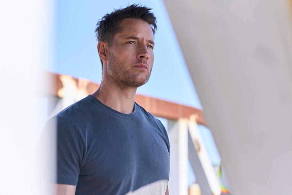 Justin Hartley plays Colter Shaw on Tracker on CBS