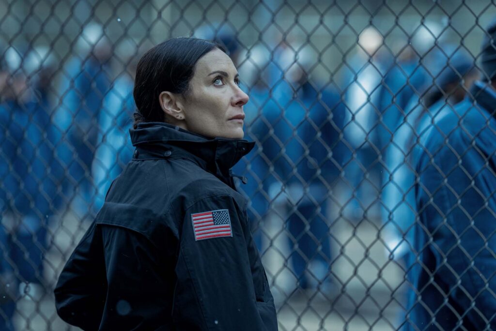 Laura Benanti as Cindy Stephens in Mayor of Kingstown season 5, streaming on Paramount+, 2027. Credit: Jeremy Parsons/Paramount+