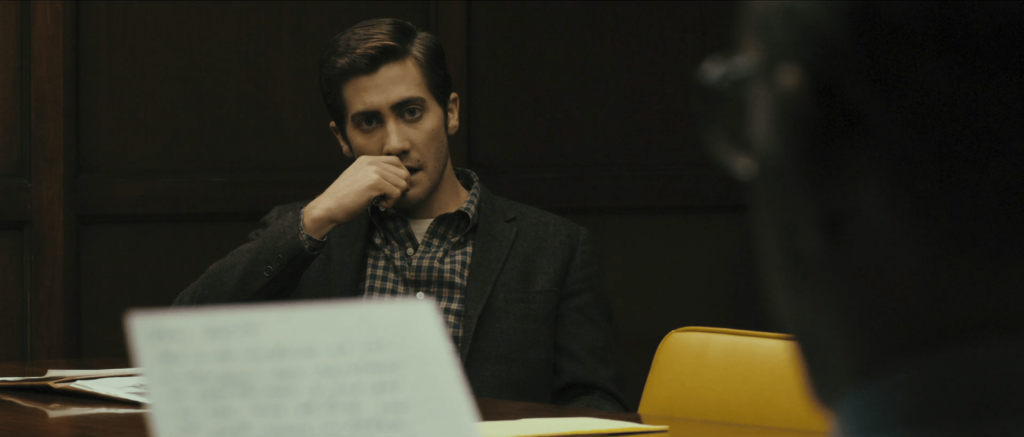 Jake Gyllenhaal as San Francisco Chronicle cartoonist Robert Graysmith in Zodiac